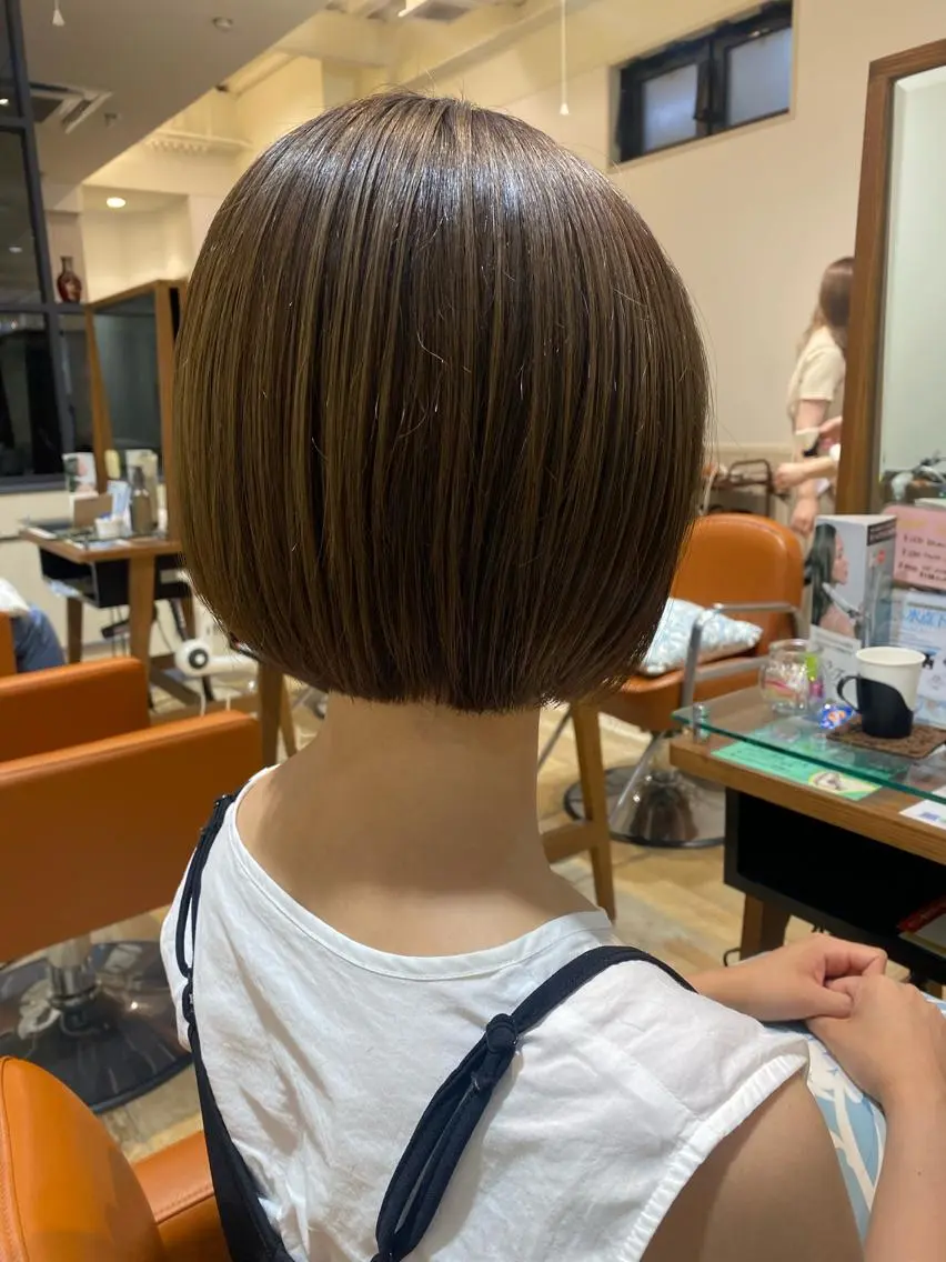 ミディアム カラー カット ヘアカラー トリートメント 宮内 真乃のヘアスタイル
