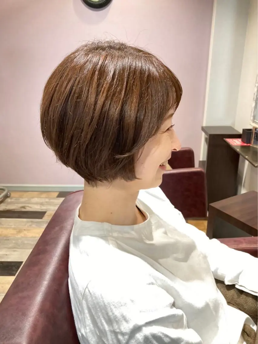 ショート カラー バレイヤージュ ブリーチ ケアブリーチ 透明感カラー デザインカラー 🔆韓国 norika🔆のヘアスタイル
