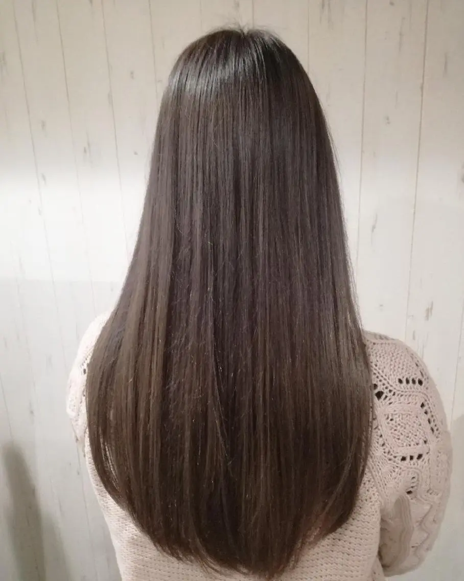ロング カラー アッシュ ベージュカラー 西川 敏夫のヘアスタイル