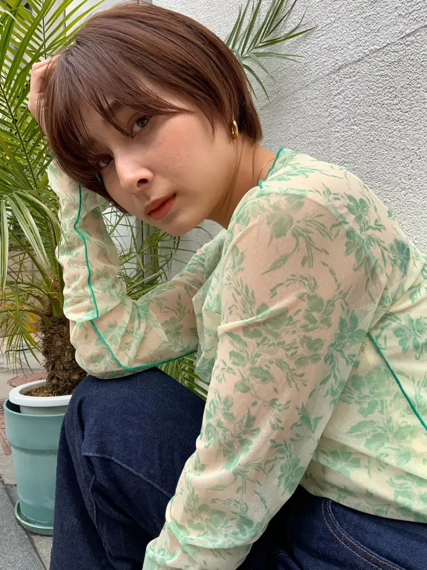 ミディアム カラー カラー指名No.1 土井新治❄️のヘアスタイル
