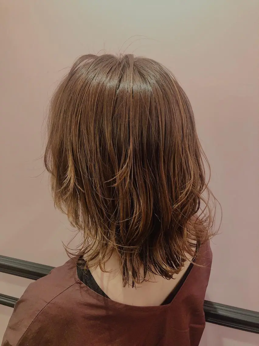 ミディアム カラー ベージュカラー カット ヘアカラー トリートメント ✨髪質改善縮毛矯正✨ 宇田川修平のヘアスタイル