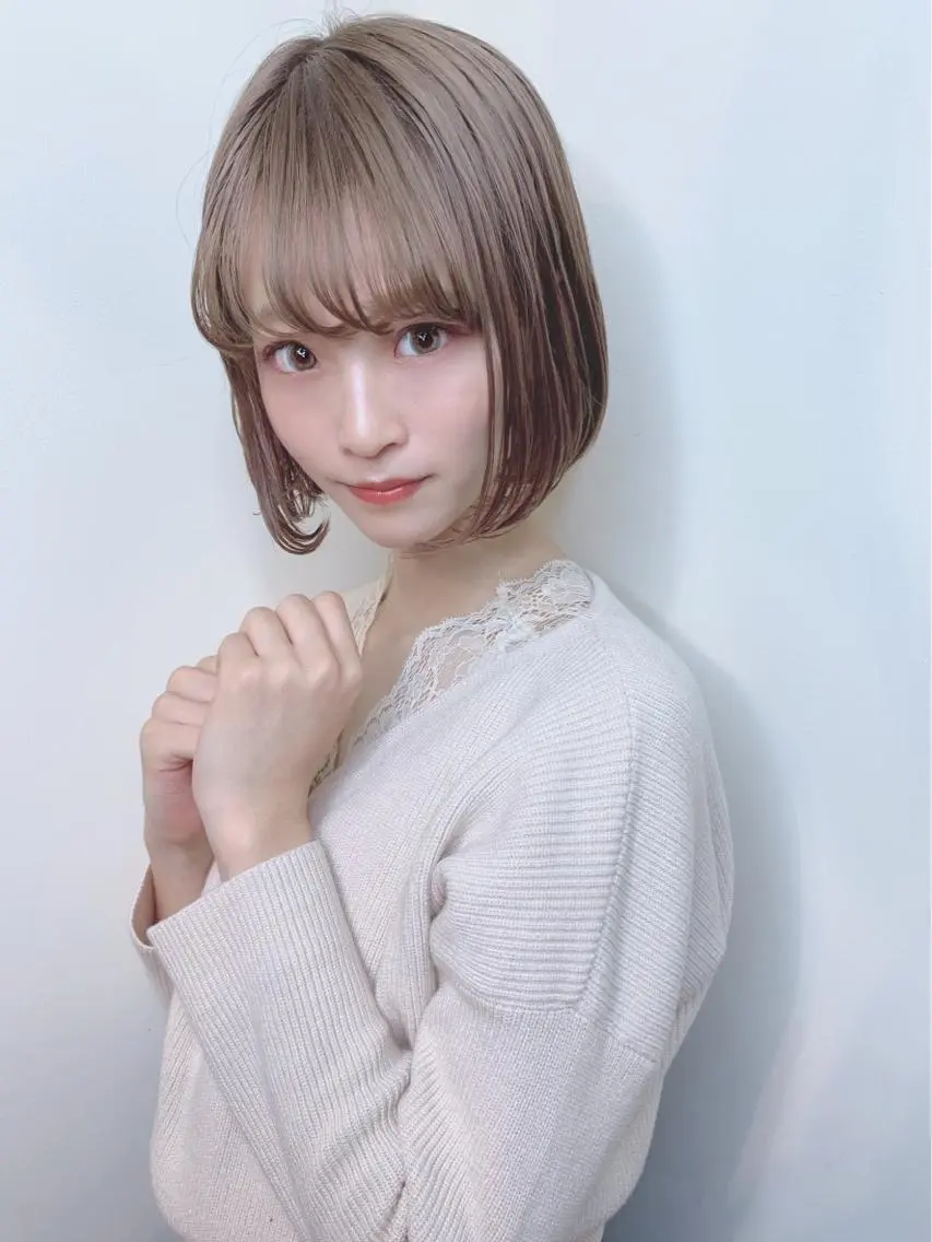 ミディアム カラー パーマ 【公式】amble luxe池袋東口🩷のヘアスタイル