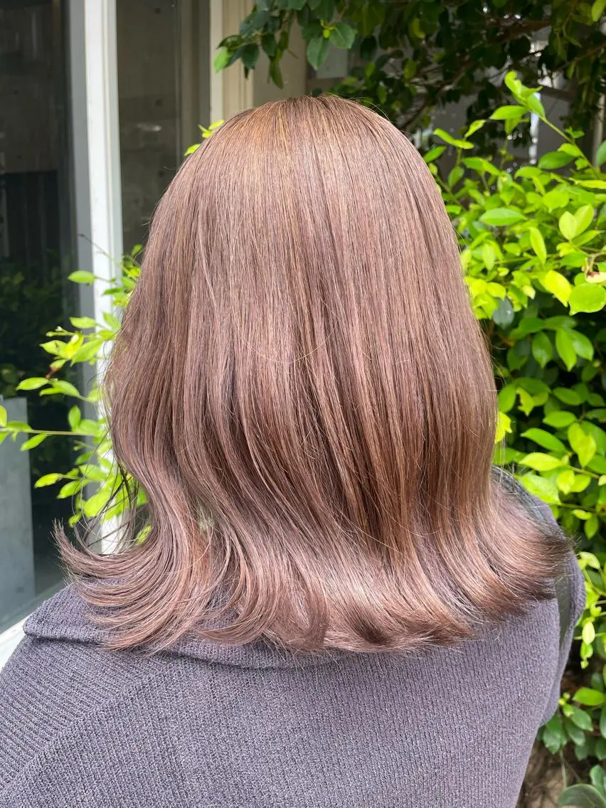 ミディアム カラー ブリーチ ヘアカラー LUXBE LUCE ひなののヘアスタイル