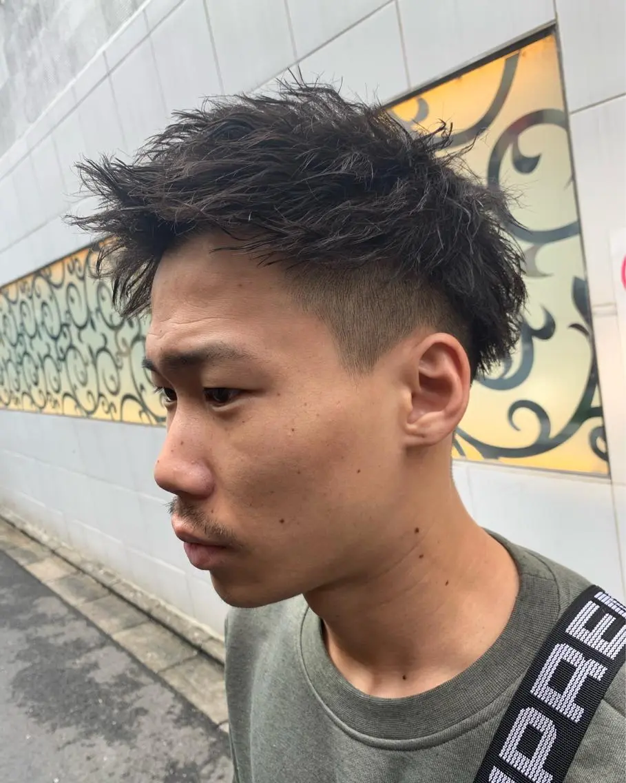 パーマ メンズ カット パーマ レイヤーカット 西村あきやのヘアスタイル