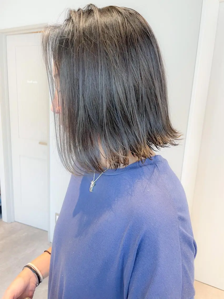 ショート カラー ブリーチ 透明感カラー ダブルカラー ハイライトカラー ブリーチなしカラー ヘアカラー トリートメント ✨ブリーチなし透明感 池袋 水野のヘアスタイル