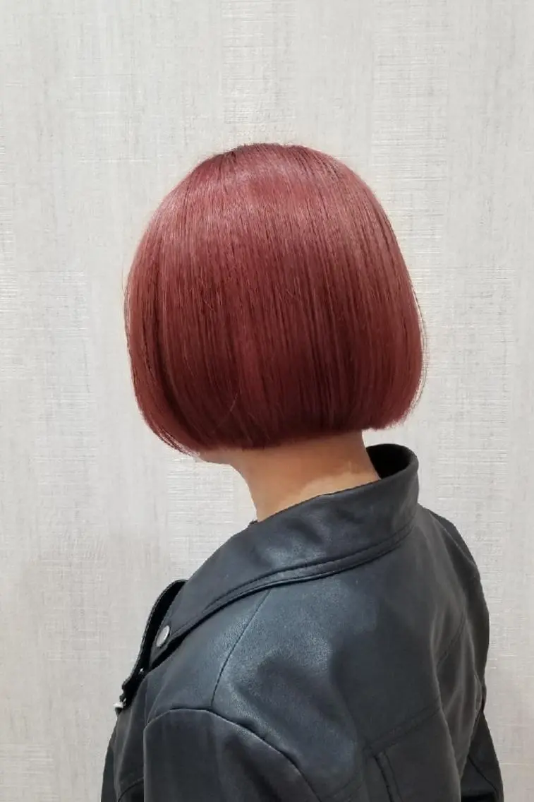 ショート カラー ボブ カット ヘアカラー レイヤー×艶髪特化 代表 西村功平のヘアスタイル