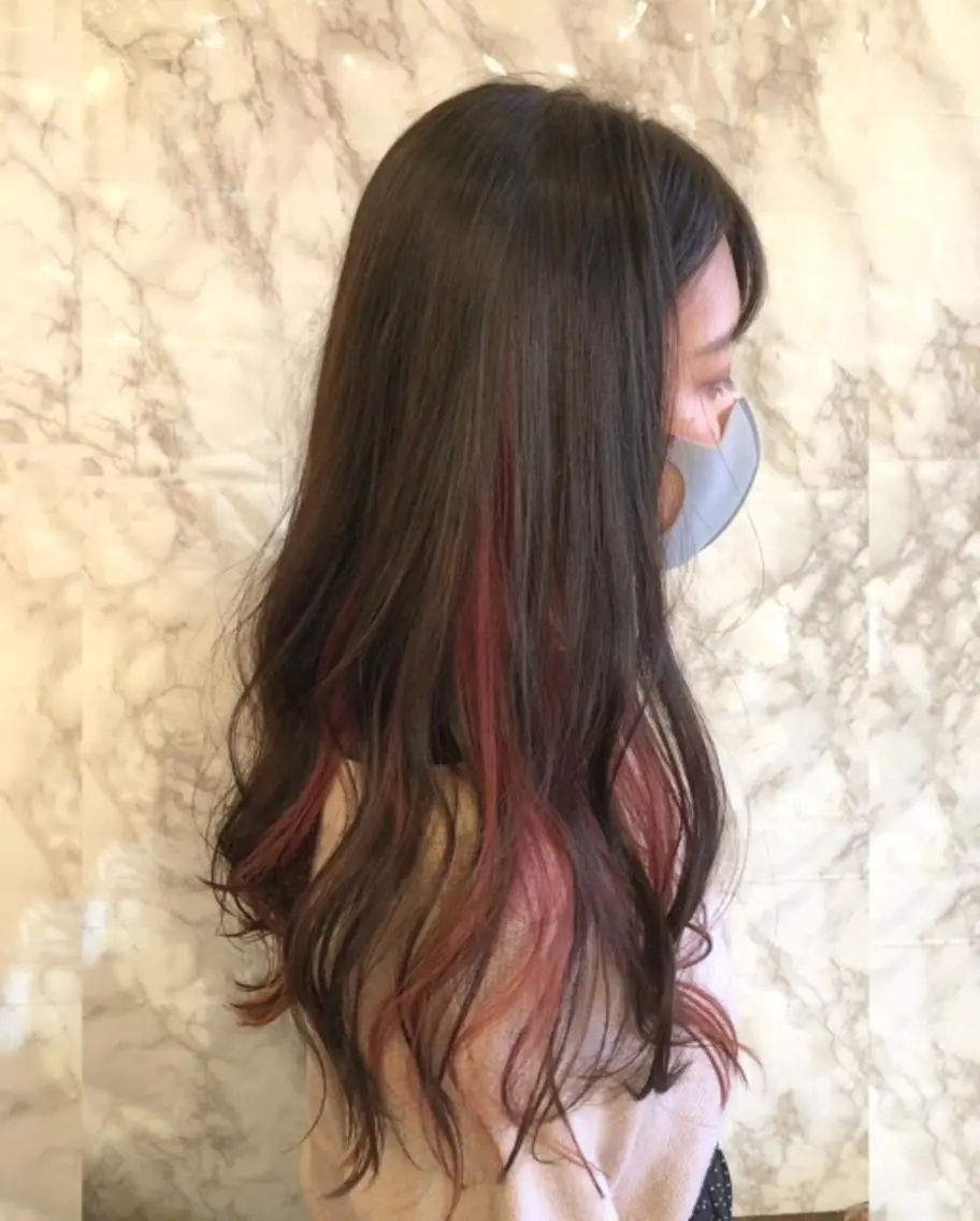 ロング カラー インナーカラー ピンクカラー 🟦西荻窪メンズ特化 美容師🟦Yu-Jiのヘアスタイル