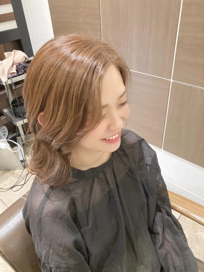 ミディアム カラー ベージュカラー 🌟東銀座マンツーマ ン🌟タカナシのヘアスタイル