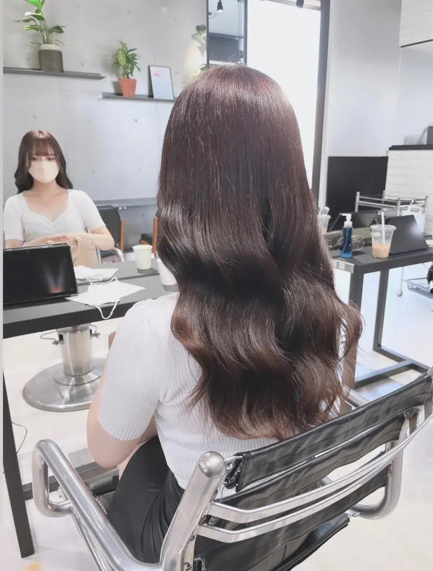 セミロング カット ヘアカラー トリートメント 🌫️大人韓国ヘア 🌫️naoyaのヘアスタイル