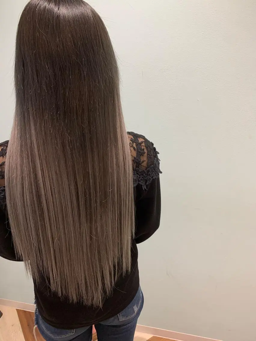 ミディアム カラー ヘアアレンジ シールエクステ グラデーションカラー エクステ stylist Yukieのヘアスタイル