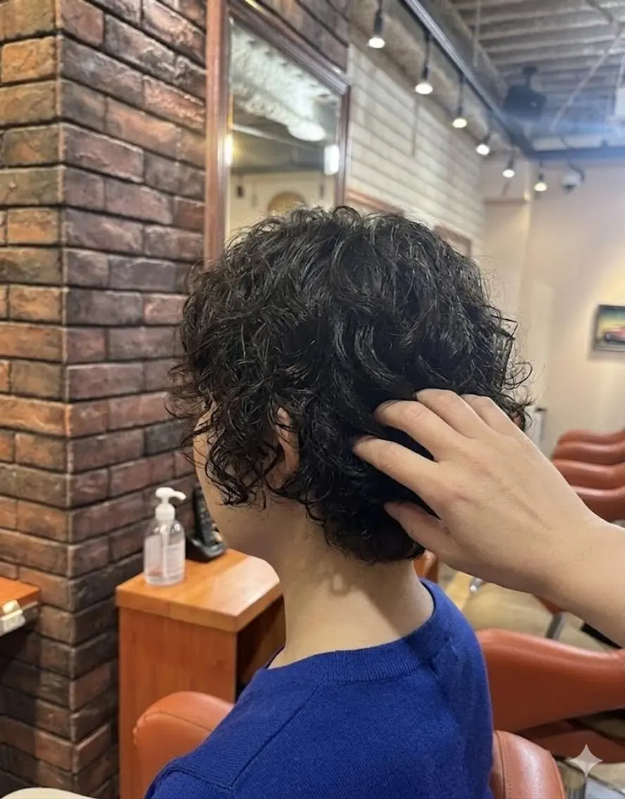 パーマ メンズ ショート メンズパーマ 刈り上げ スパイラルパーマ カット パーマ トリートメント ヘッドスパ flencia 丸 和博|カットのヘアスタイル