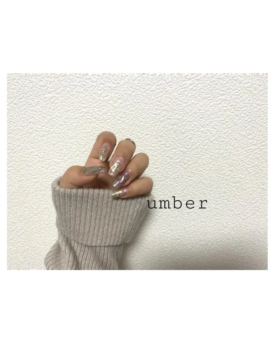 ネイル クリアネイル フラッシュネイル フットネイル フレンチネイル マグネットネイル ハンドネイル umber 三茶1分のネイルデザイン