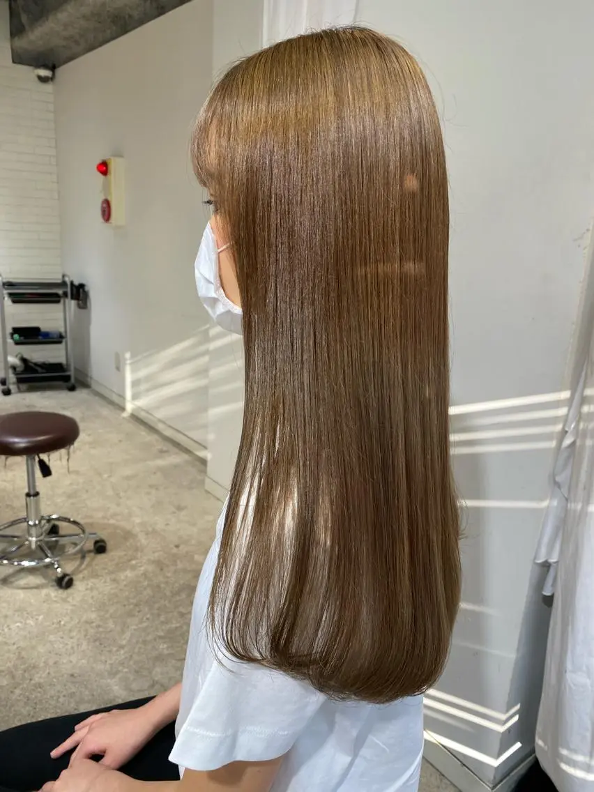 ロング ショートボブ アッシュ ボブ 外国人風カラー ハイライト メンズツイスパ ショートフクヤマシンのヘアスタイル