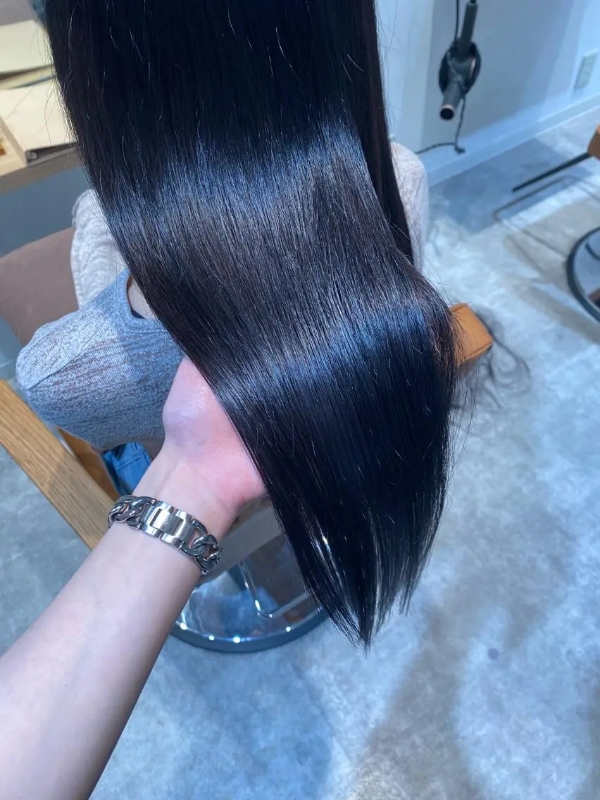 ロング カラー 黒髪 ロング オスズ 🎀´-のヘアスタイル