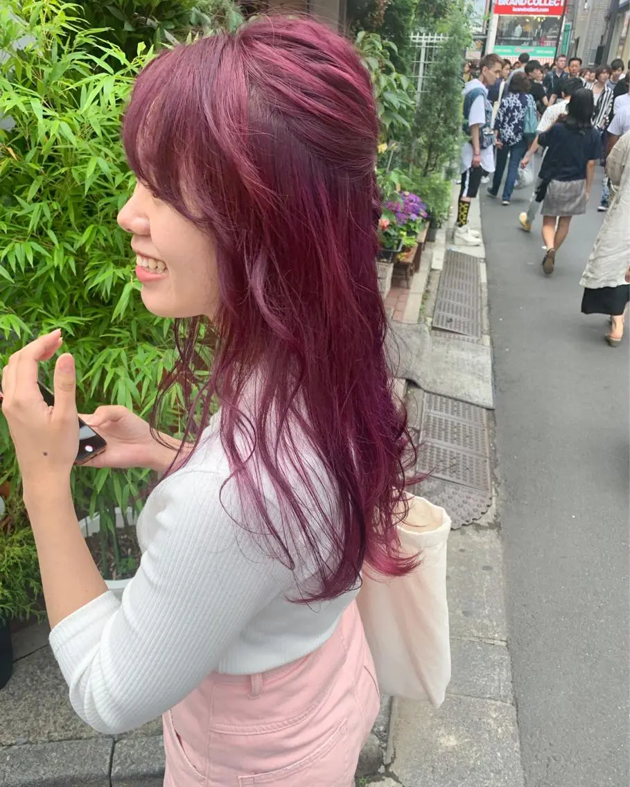 ロング カラー ヘアアレンジ ピンクベージュ/新潟 万代/高橋桃葉🍑のヘアスタイル