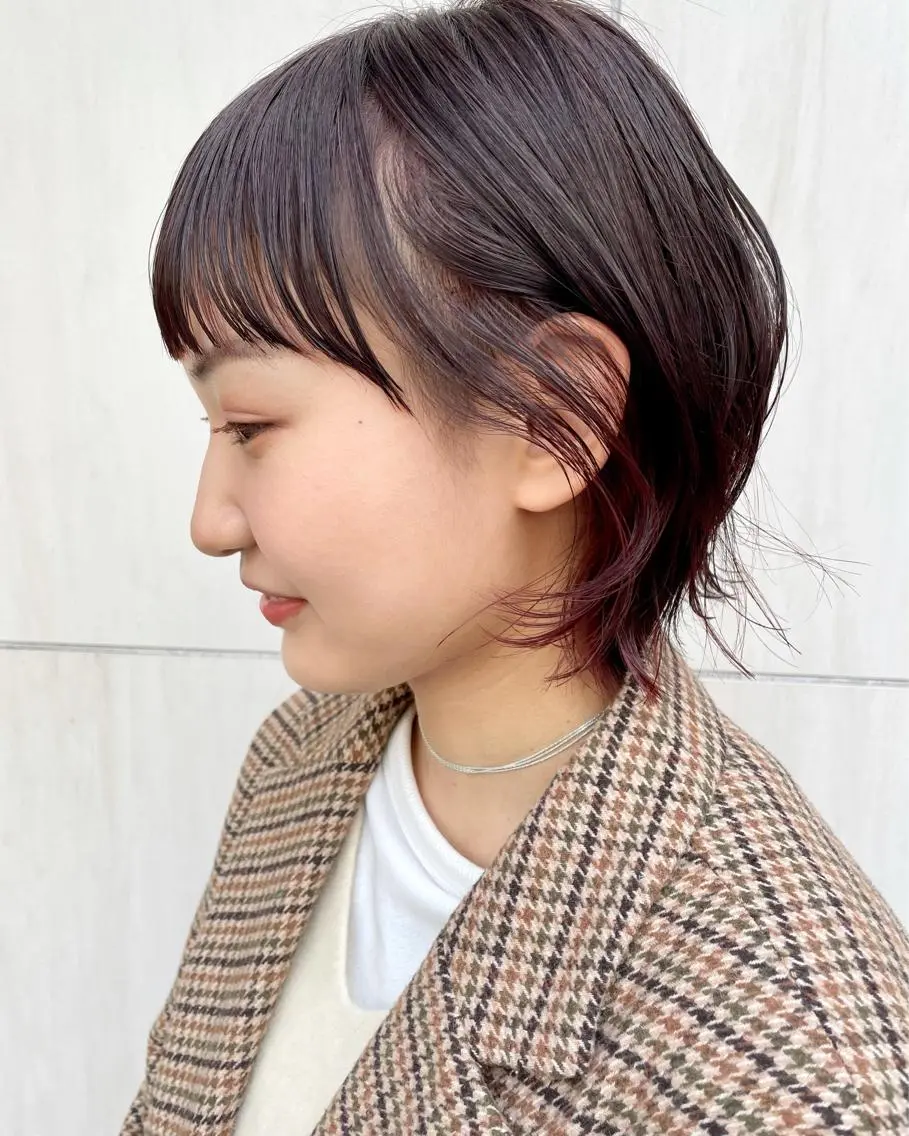 ショート カラー パーマ インナーカラー カット ヘアカラー トリートメント tatsumi/ボブ ウルフ/レイヤーのヘアスタイル