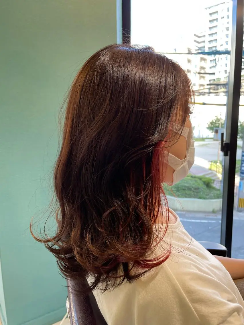 ロング ヘアカラー 末石 智のヘアスタイル