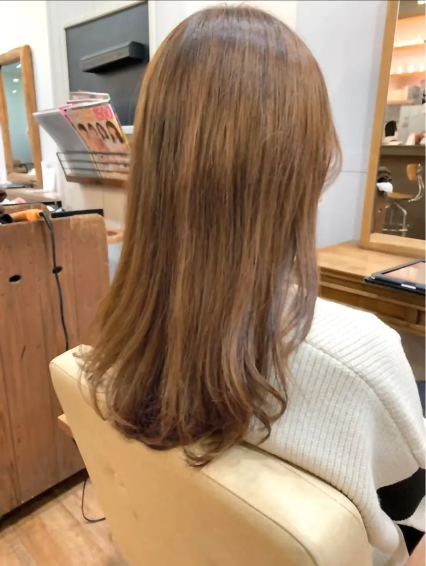 ロング レイヤーカット ふるはし みなのヘアスタイル