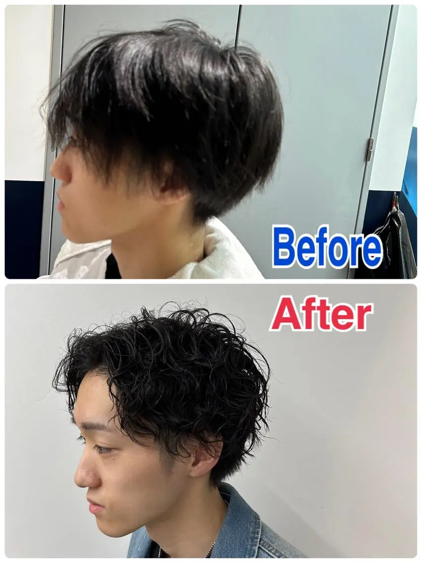 ショート メンズ カット パーマ 💈神技メンズカット 大沢カズキ✂︎のヘアスタイル
