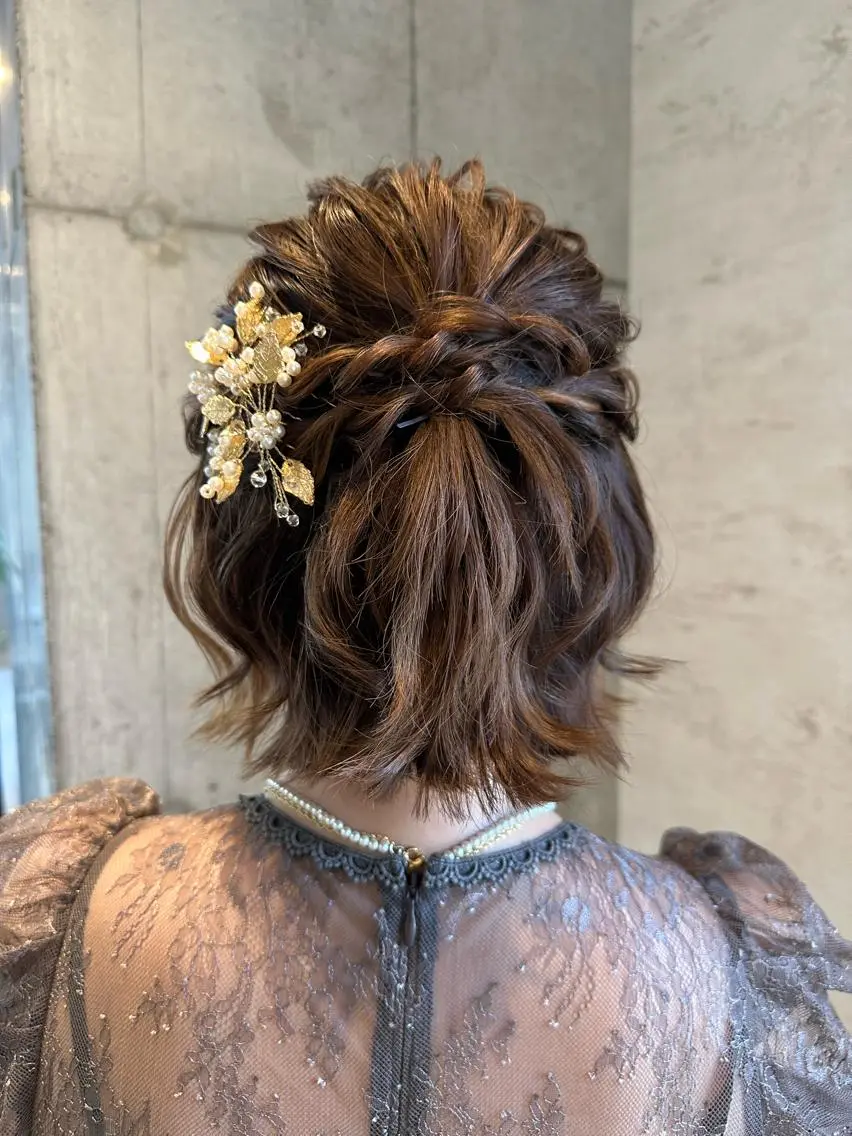 ショート ヘアアレンジ 🎀ヘアセット/艶髪 /はやしほのか🎀のヘアスタイル