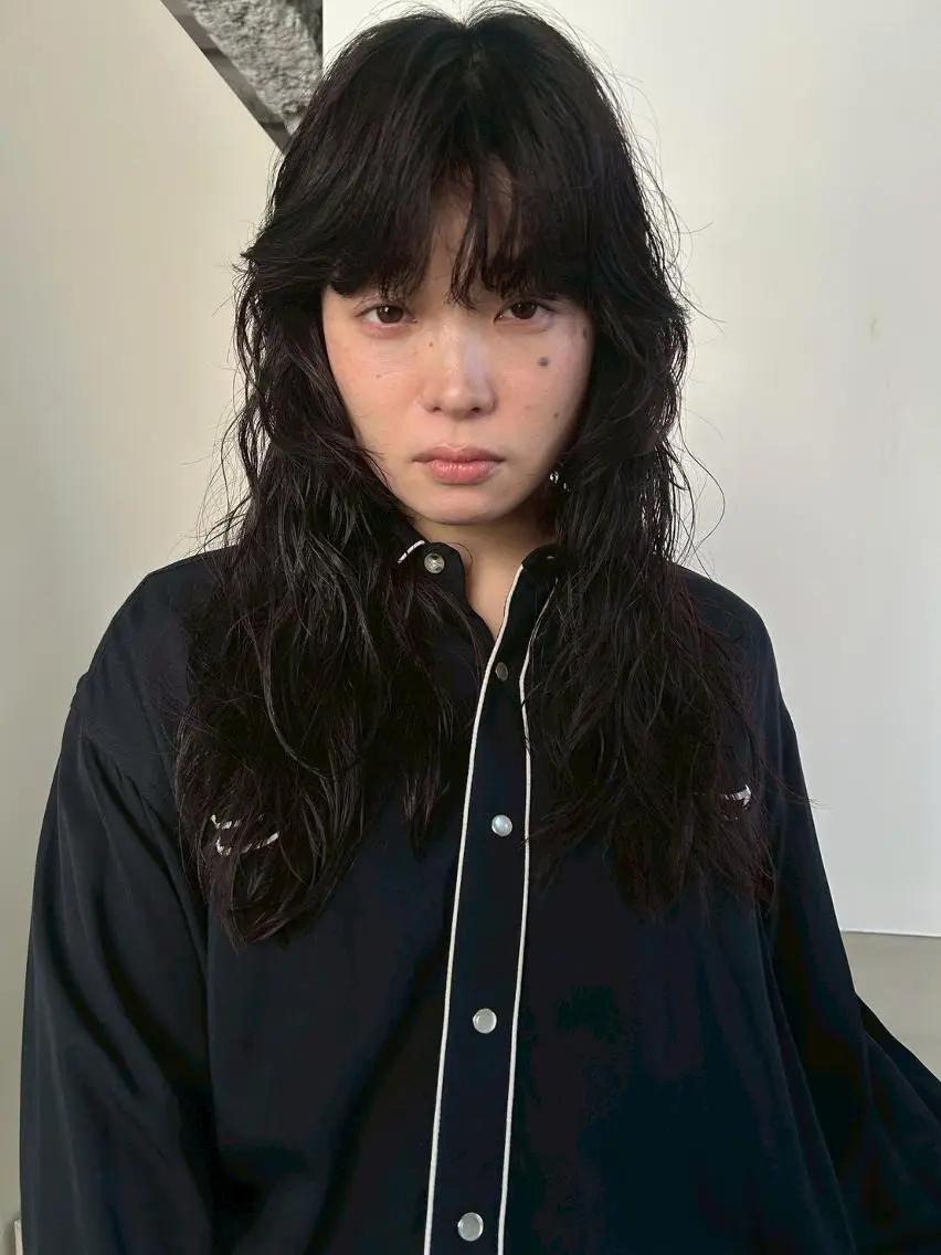 ミディアム カラー パーマ ショートボブ ミディアムパーマ アディクシーカラー ブリーチ ケアブリーチ カット ヘアカラー CEINEloq 学芸大学のヘアスタイル