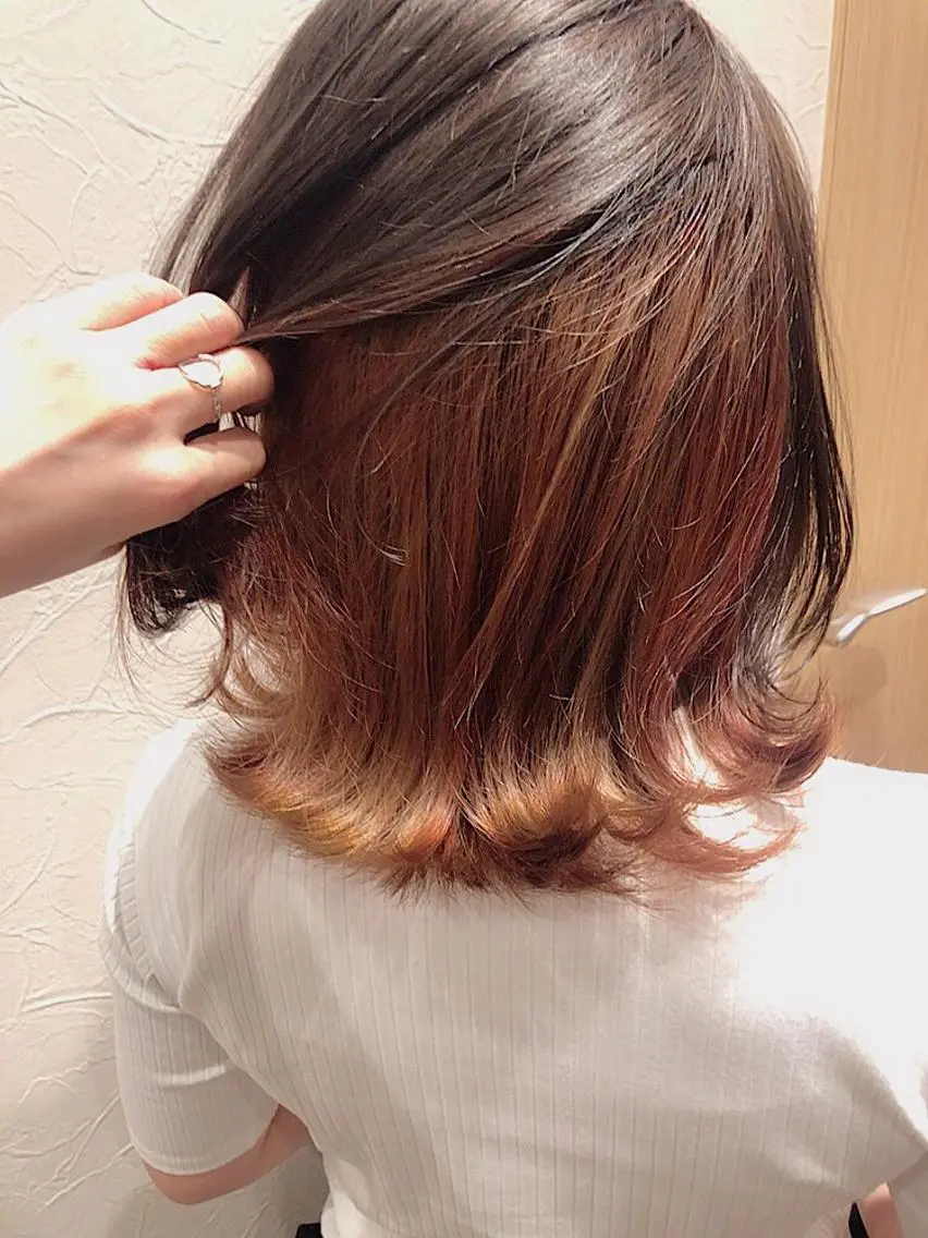ミディアム カラー ヘアアレンジ ヘアカラー NANA/trend style🕊🍑のヘアスタイル