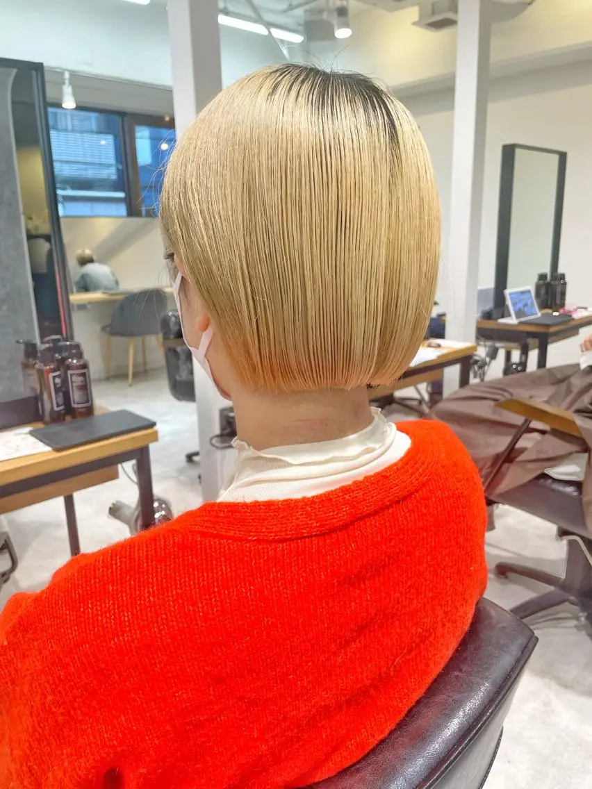 ショート カラー カット トリートメント 田中大星 /ボブ 縮毛矯正のヘアスタイル