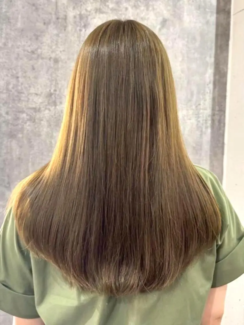ロング カット ヘアカラー トリートメント 髪質改善カラー透明感 ダブルカラー幕田のヘアスタイル