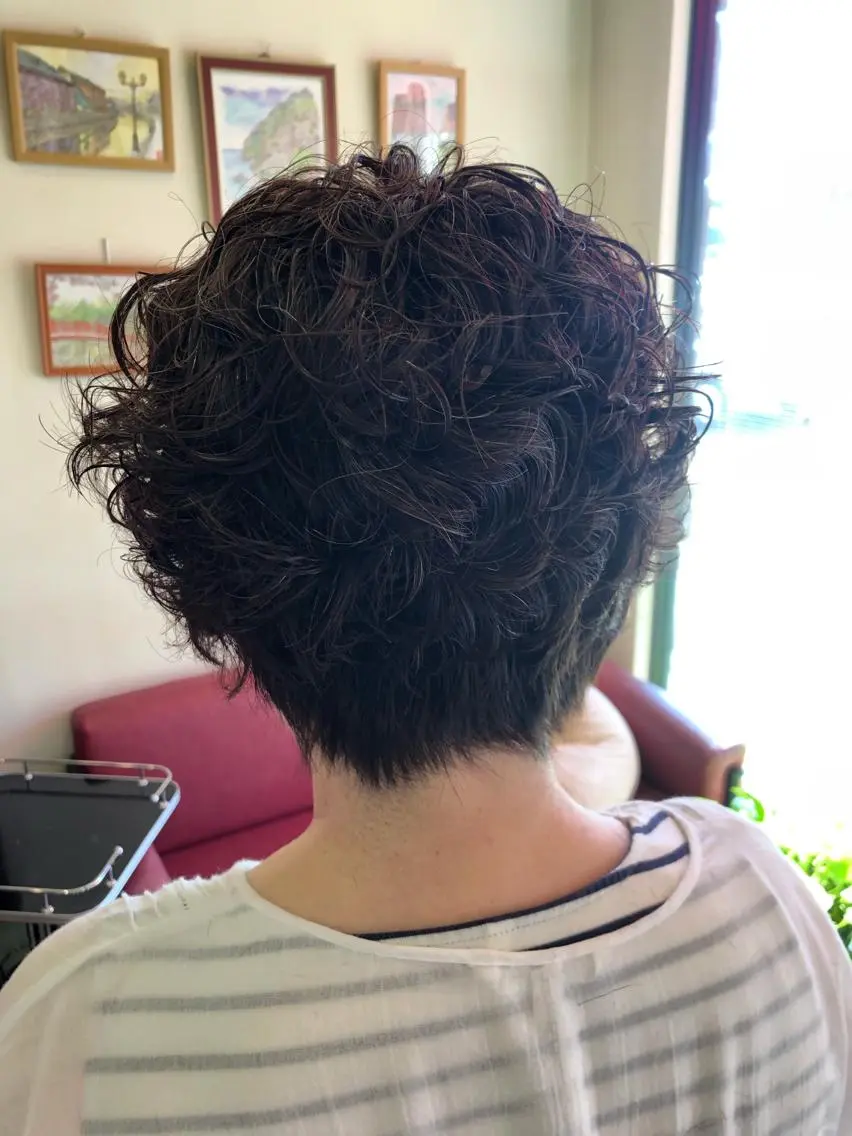 ショート パーマ ボブ 織田 英之のヘアスタイル