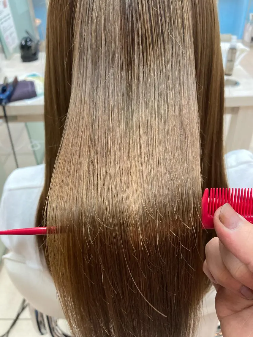 ロング カラー 🫧ダメージレス🫧 カラー&縮毛矯正のヘアスタイル