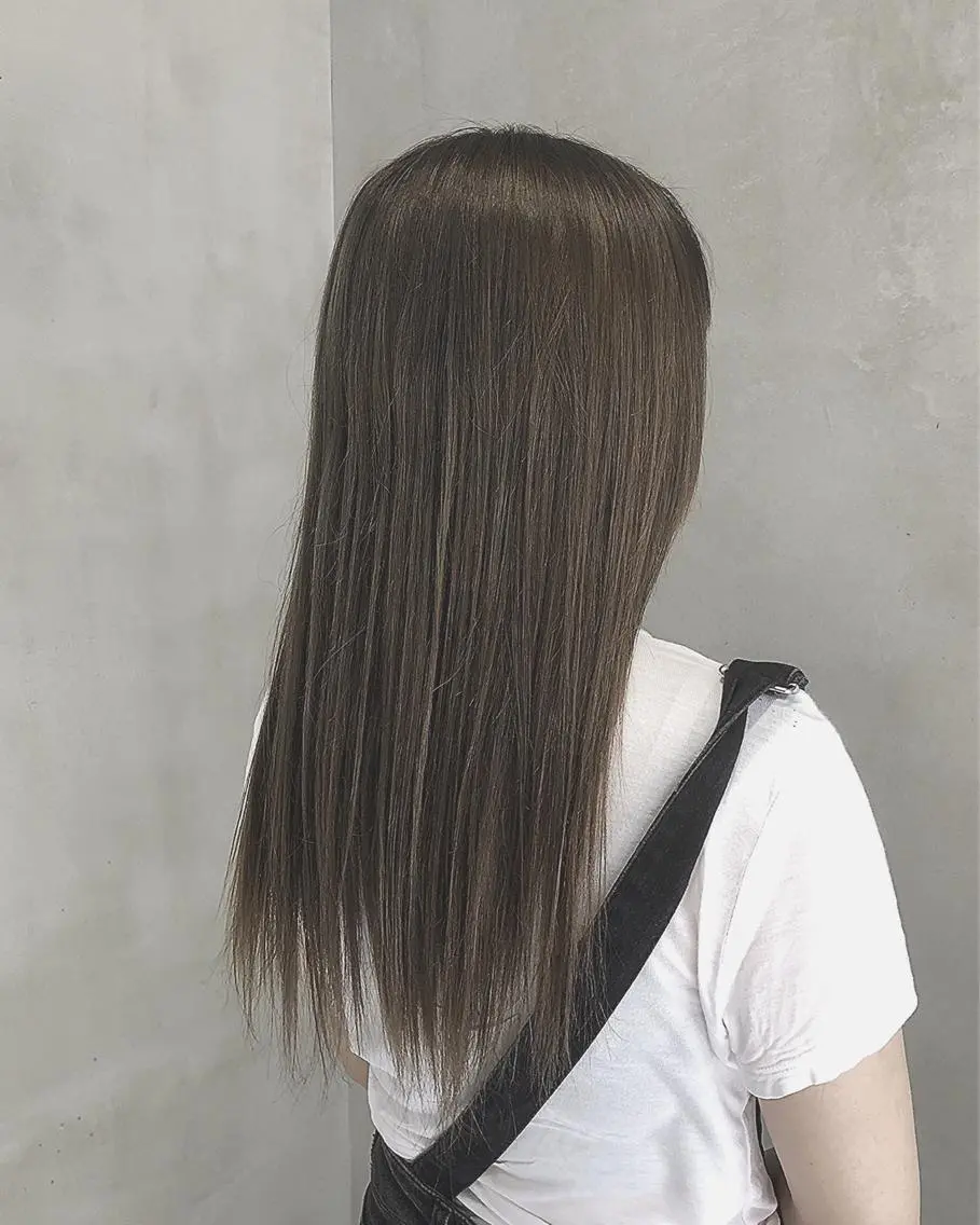セミロング カラー ヘアアレンジ ヘアカラー トリートメント ヘアセット TOKI /透明感/原宿のヘアスタイル