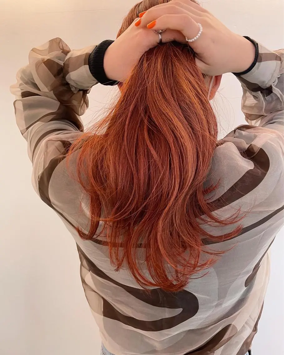 セミロング カラー パーマ ヘアアレンジ 💖美髪矯正💖 辻未侑のヘアスタイル