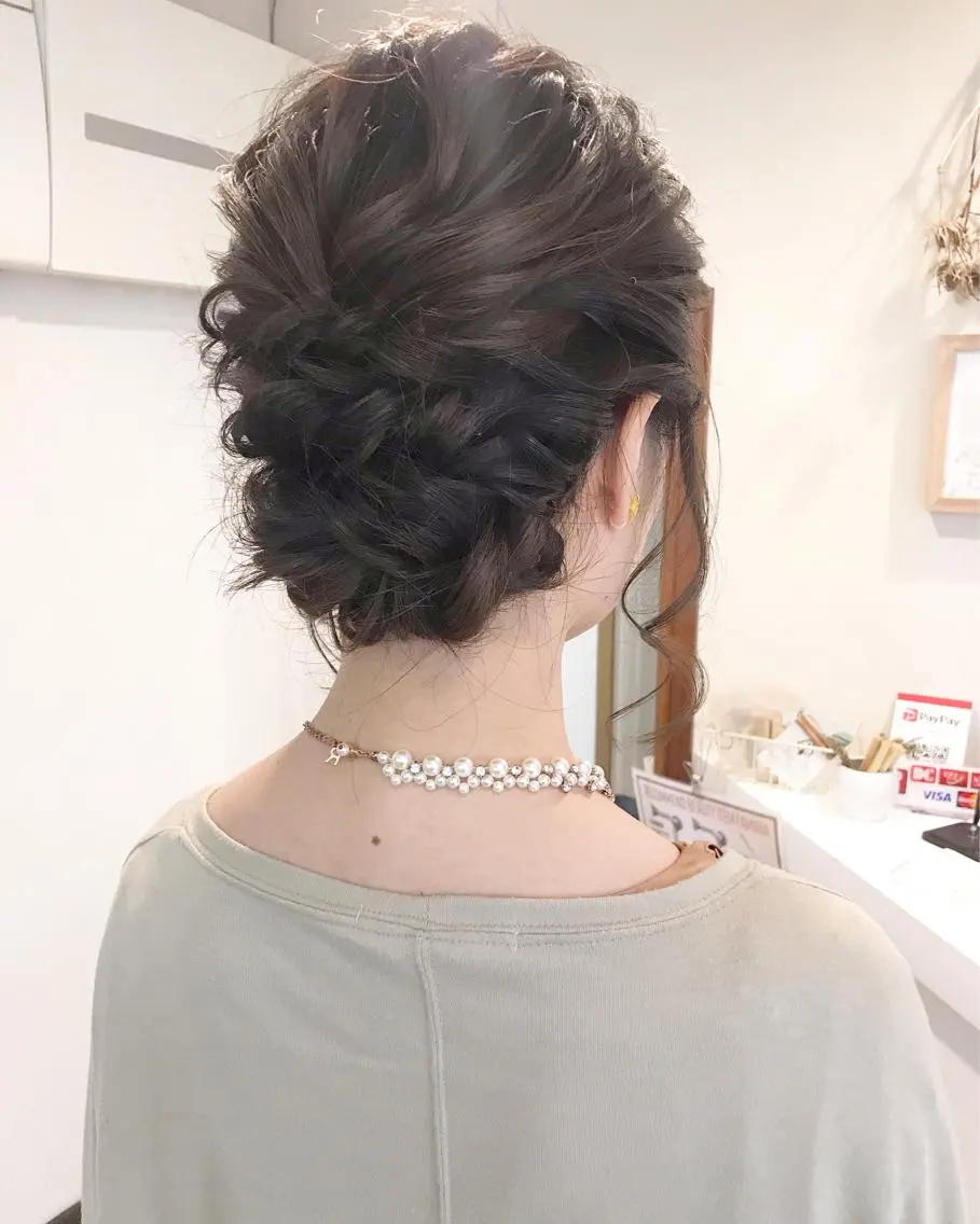 セミロング ヘアアレンジ クニモトハルナ ボブ/柔らかカラーのヘアスタイル