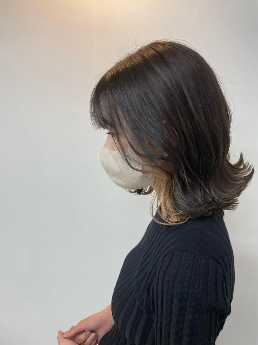 ミディアム カラー インナーカラー ARMONY大阪店 パーマ職人伊丹のヘアスタイル