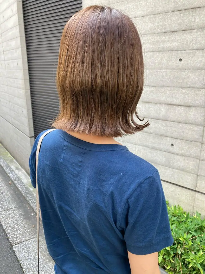 ミディアム カット トリートメント ✨色持ちの良い艶 カラー✨蟹江真世のヘアスタイル