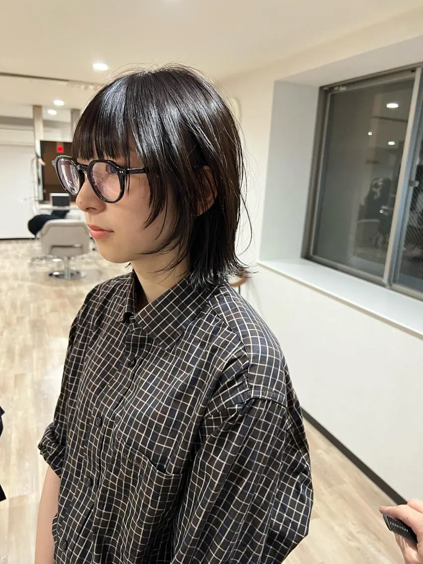 ショート カラー ボブ レイヤーカット ウルフカット カット ヘアカラー トリートメント 🌱小顔魅せショート 髪質改善カラー/泉綺のヘアスタイル