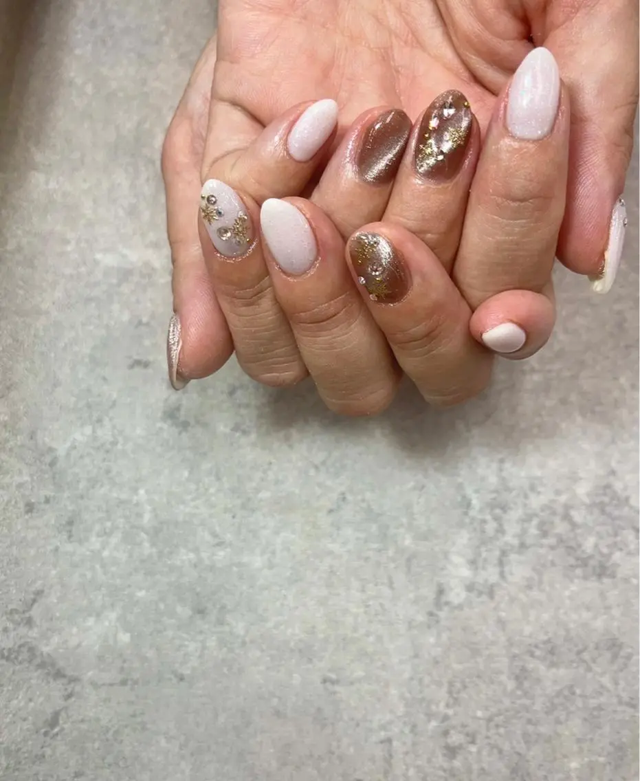 ネイル マグネットネイル 冬ネイル FASTNAIL PLUS 新宿店のネイルデザイン