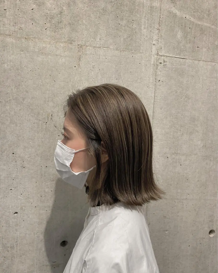 ミディアム カラー カット ヘアカラー トリートメント はまべ です☆のヘアスタイル
