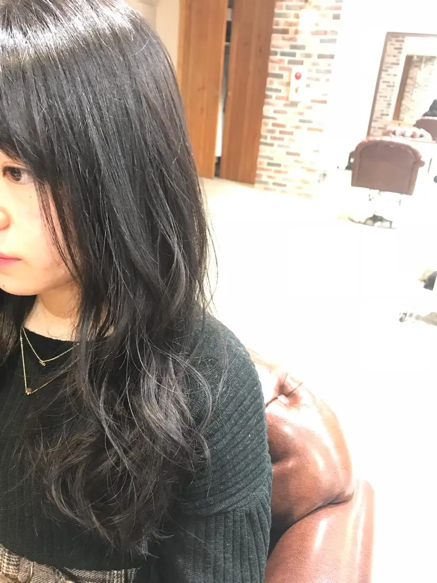 セミロング カラー パーマ ヘアアレンジ メンズ キッズ グレージュ Forest. -髪質改善-のヘアスタイル