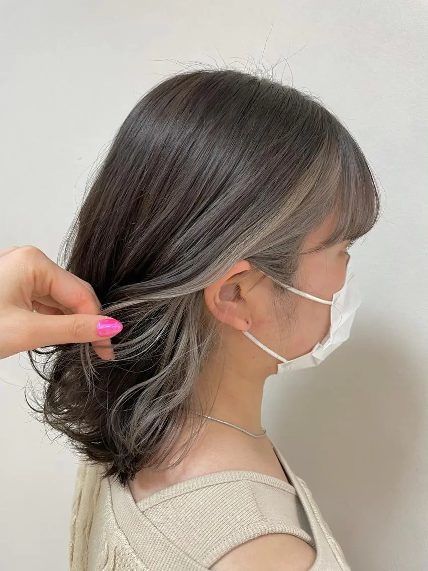 ミディアム カラー ヘアアレンジ カット ヘアカラー 【Sweep】おじま のぞみのヘアスタイル