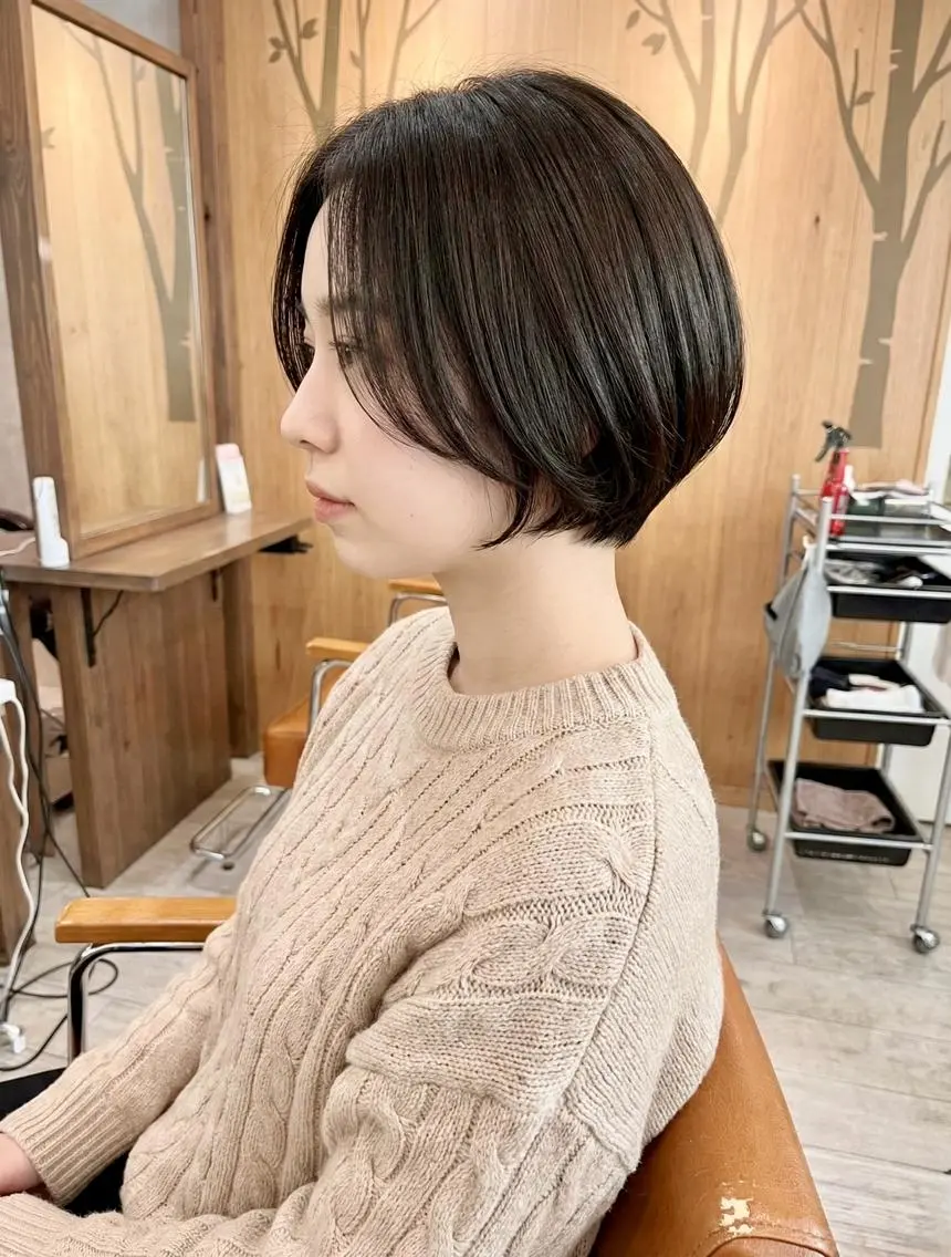 ショート ショートボブ ボブ ショートヘア カット ヘアカラー トリートメント 一宮駅3分/水野/ ショート/ボブのヘアスタイル