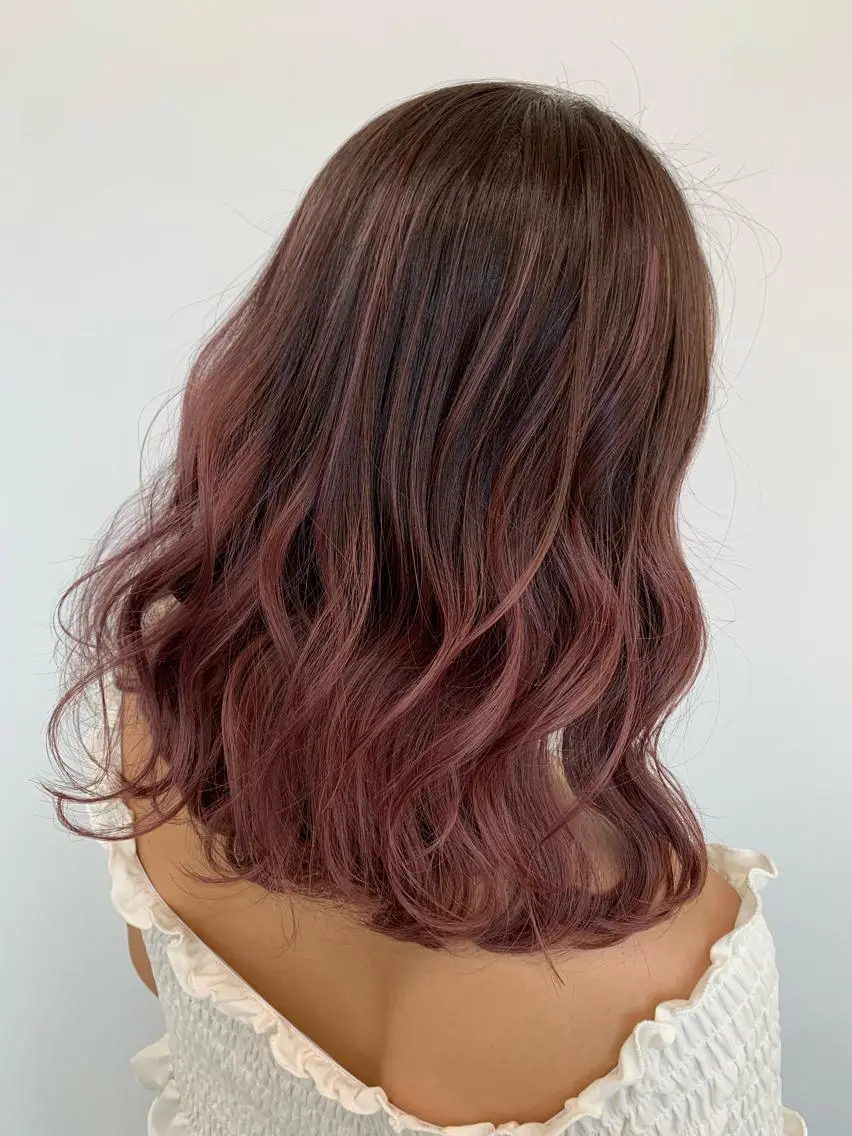ミディアム カラー ヘアカラー トリートメント 天野 開のヘアスタイル