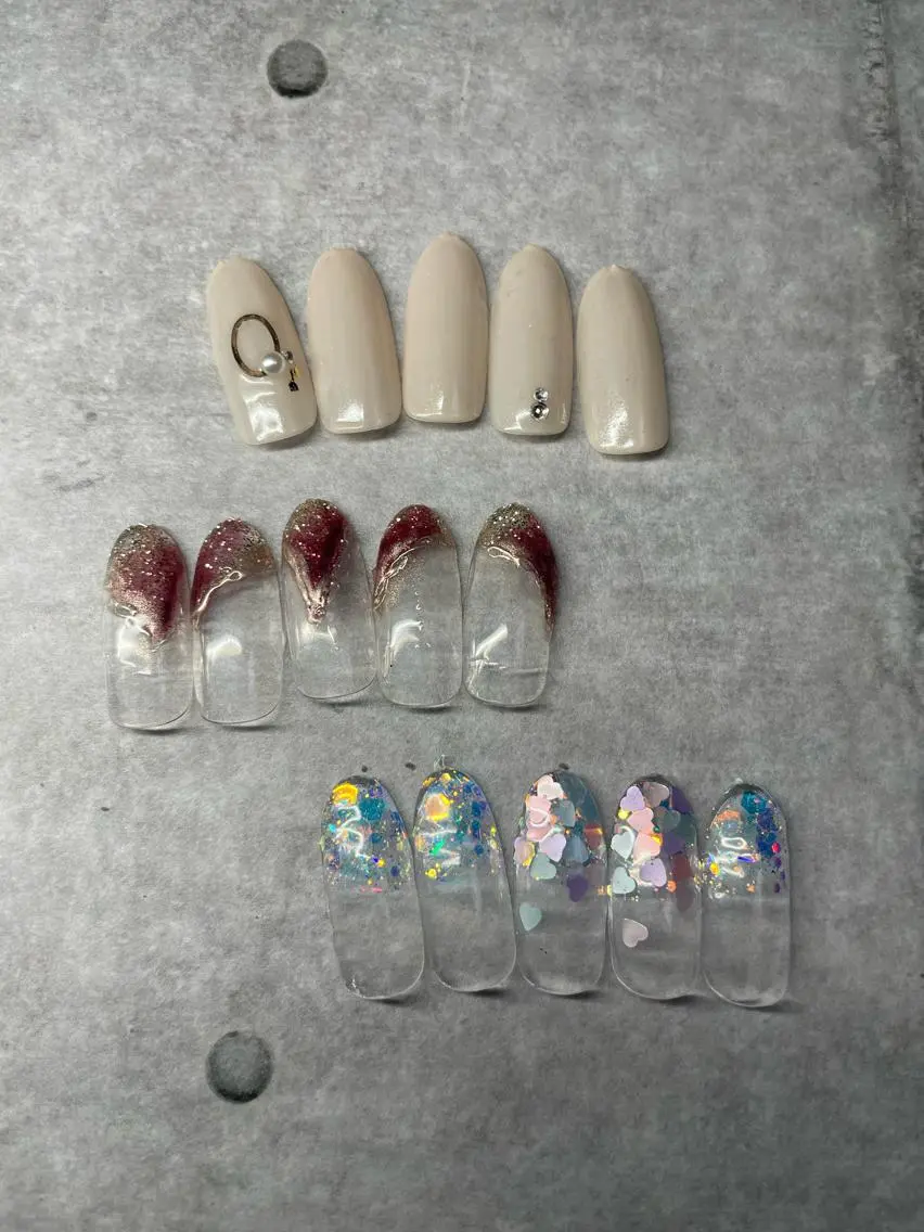 ネイル フレンチネイル ラメ(グリッター) ラメグラデーション オフィスネイル シンプルネイル NAILSALON KOHAKUのネイルデザイン
