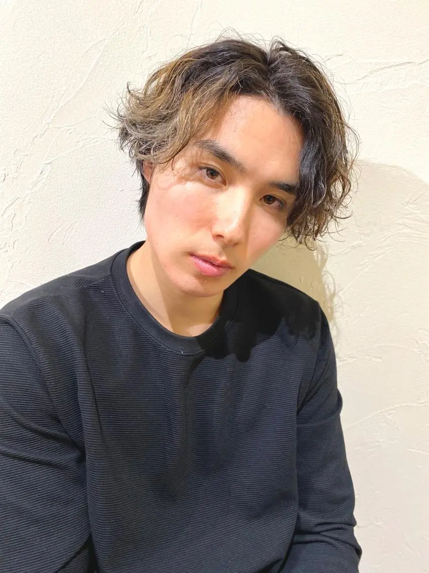 ショート パーマ メンズ メンズパーマ アメリラブヘアー 土屋 洋平のヘアスタイル
