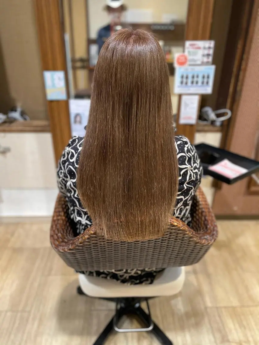 ロング 髪質改善縮毛矯正 美容師✂️山崎竜二のヘアスタイル