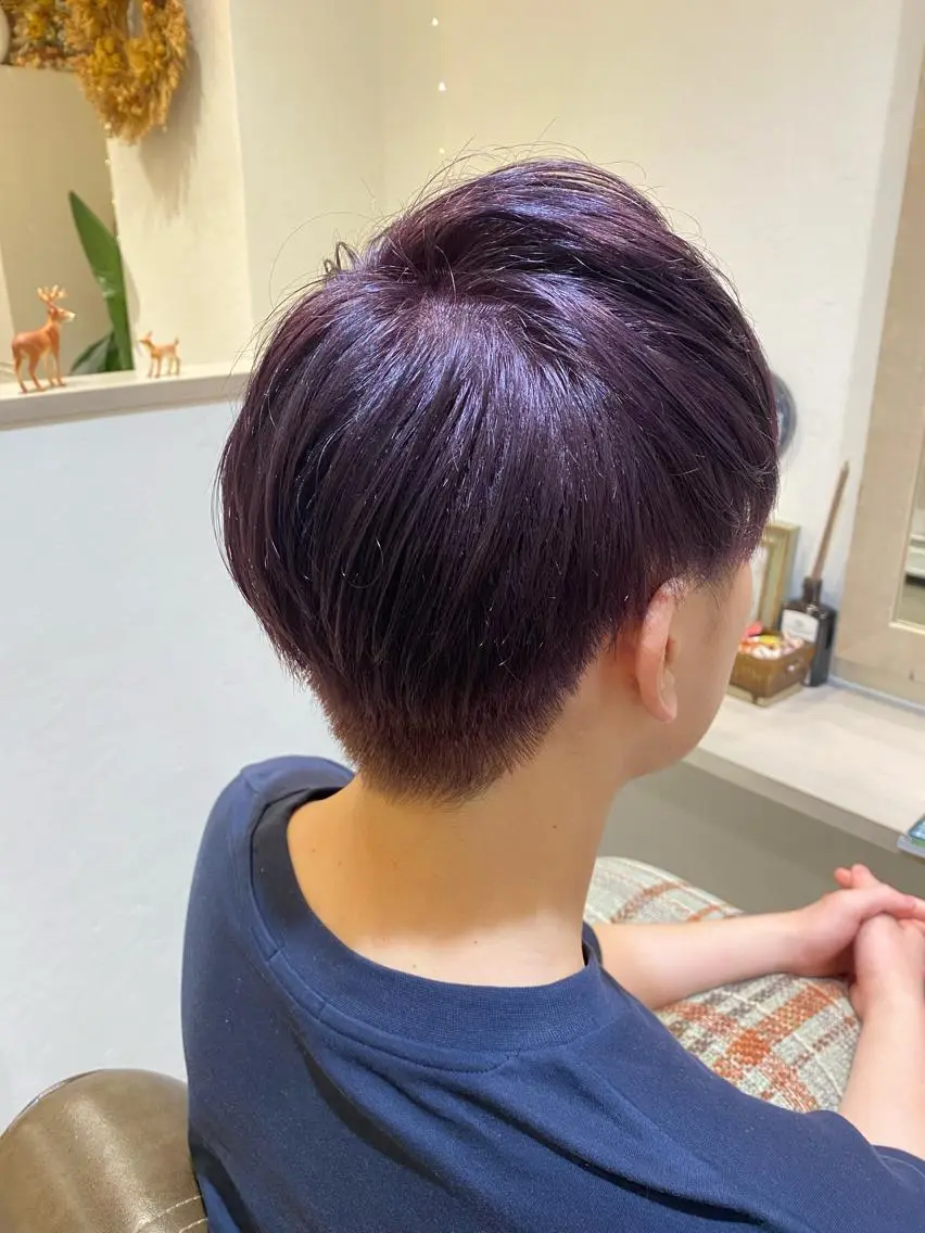 ショート カラー バイオレットカラー 🌼Remember MAE🌼のヘアスタイル