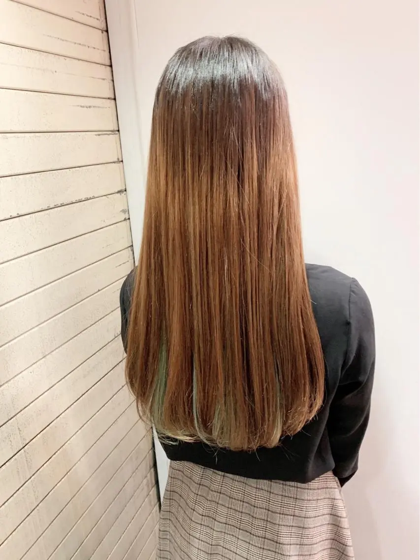 ロング カラー カット パーマ ケアカラー×髪質改善 🌙OKUBO🌙のヘアスタイル