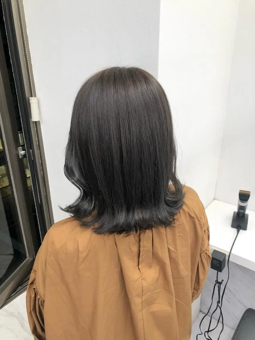 セミロング カラー パーマ ヘアアレンジ メンズ キッズ ネイル マツエク・マツパ 上品＆韓国風 🥀海心🥀のヘアスタイル