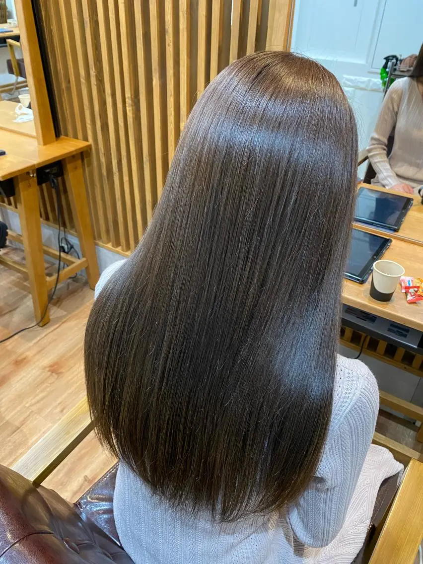 ロング カラー 髪質改善&縮毛矯正 カット/soyaのヘアスタイル