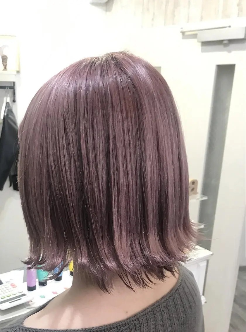 ショート カラー ラベンダーカラー ピンクカラー ピンクラベンダー ヘアカラー トリートメント 髪質改善/艶髪💎 ウエキ リカのヘアスタイル
